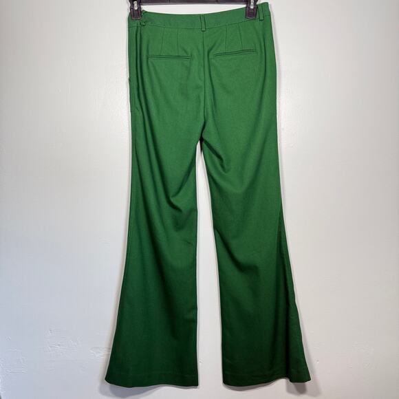 Corey Lynn Calter Green Sailor Flare Pants Size 4 Retro Nautical Wide Leg - Picture 7 of 8